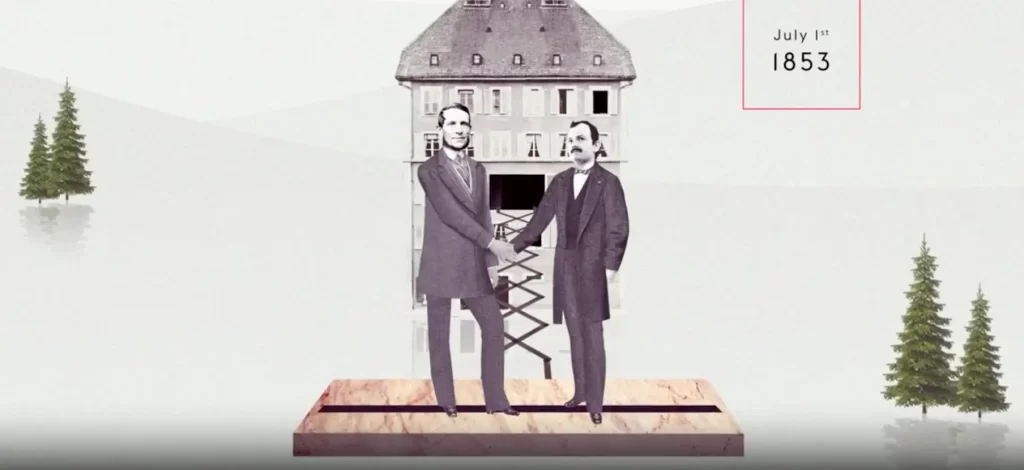 Tissot founders shacking hands