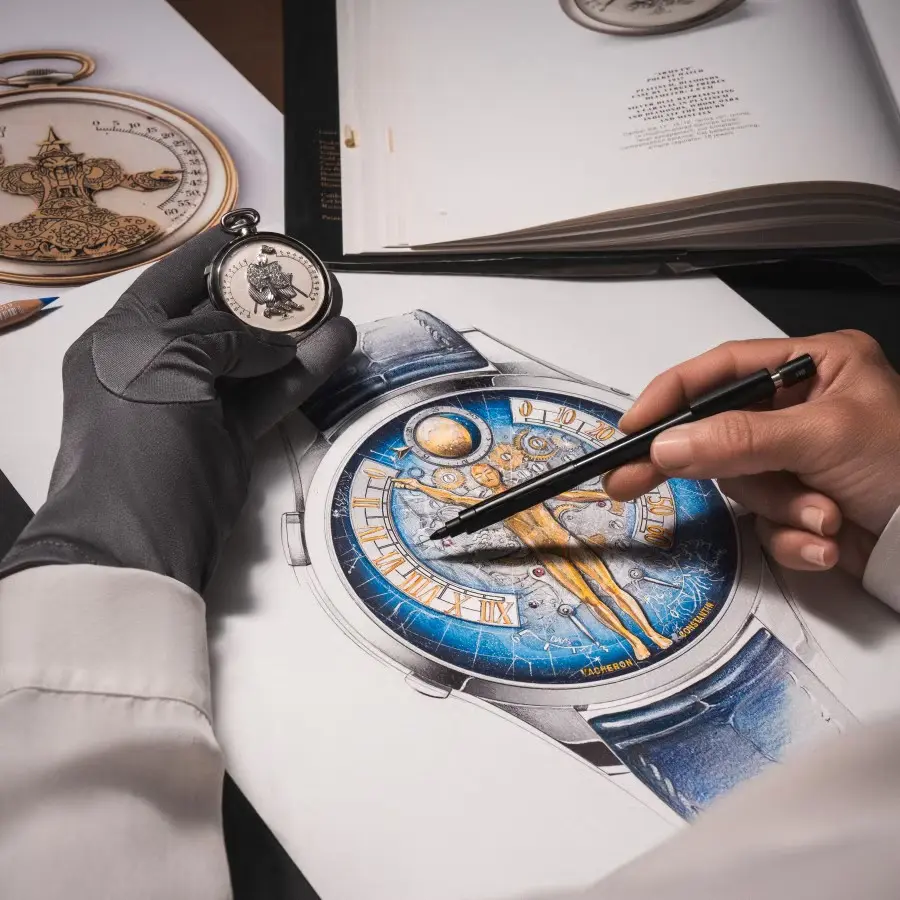 Design and schetches of the watch 