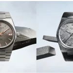 Tissot PRX 38 mm in damascus steel and grade 2 titanium