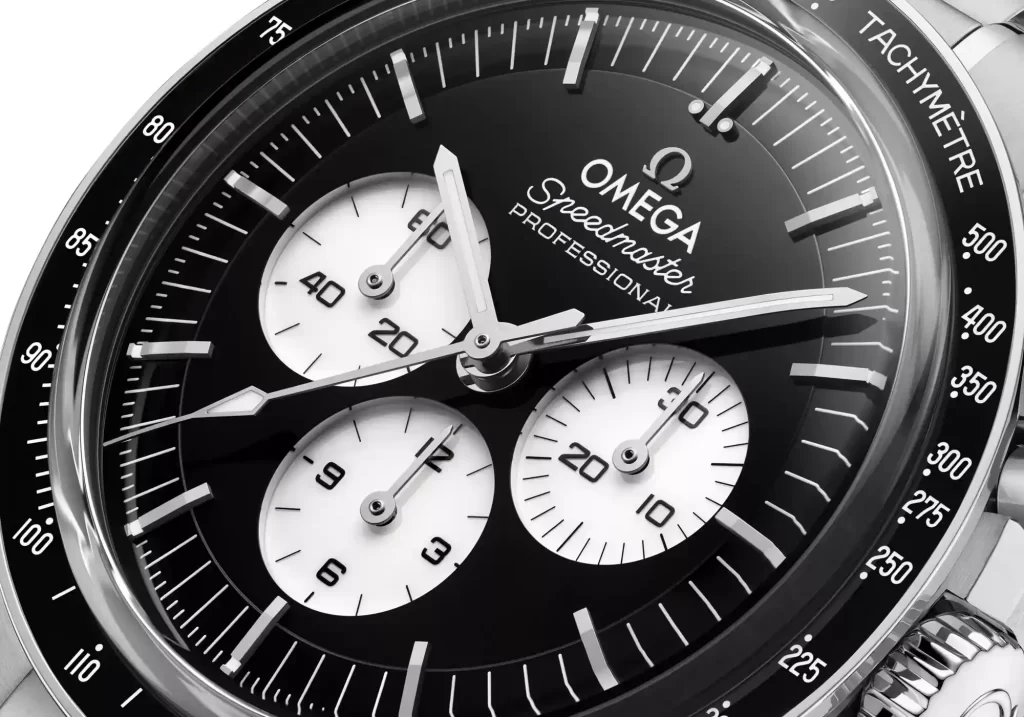 Cadran Omega Speedmaster Reverse panda din otel inoxidabil
