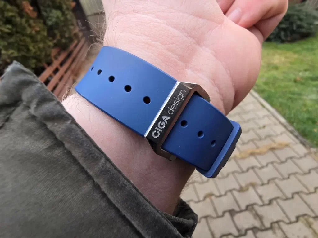 Clasp of the Blue planet II  on wrist
