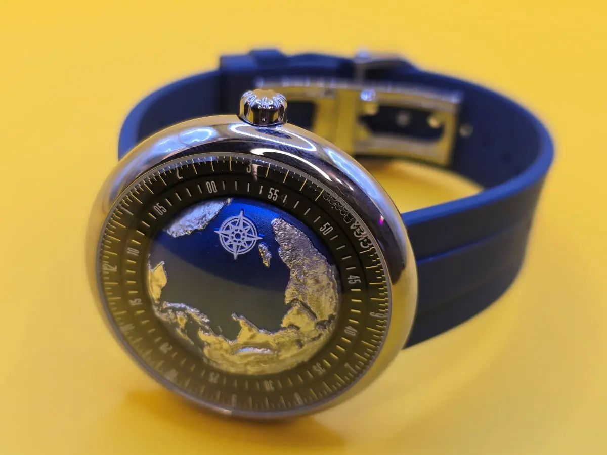 lLue Planet II on yellow background