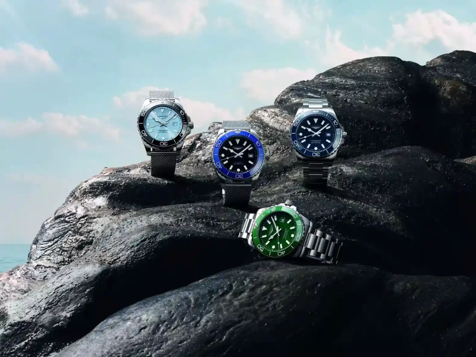 All 2026 Longines Hydroqoncuest models in all colours avaliable